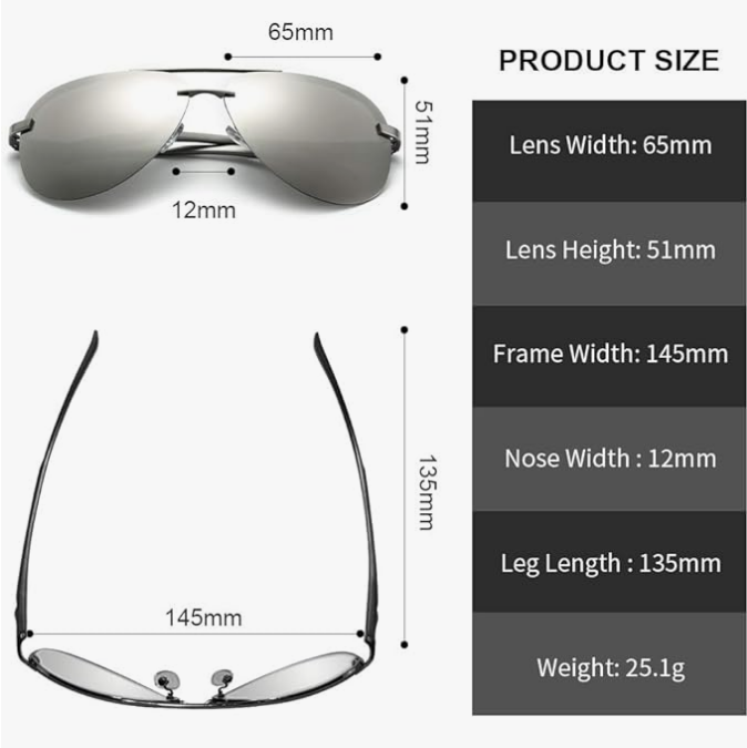 Aviator Sunglasses for Men and Women Polarized Mirrored for driving