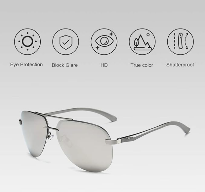 Aviator Sunglasses for Men and Women Polarized Mirrored for driving