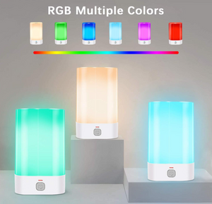 Led Bedside Lamp, Cordless Bedside Touch Lamp with No Flicker Led & Dimmable Warm Whites & Vibrant RGB Colors & Memory Function, As Rechargeable Nursery Light & Outdoor Mood Light