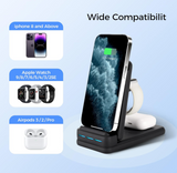 3 in 1 Wireless Charging Station for Multiple Devices Apple,Wireless Charger for Travel,Wireless Charging Stand